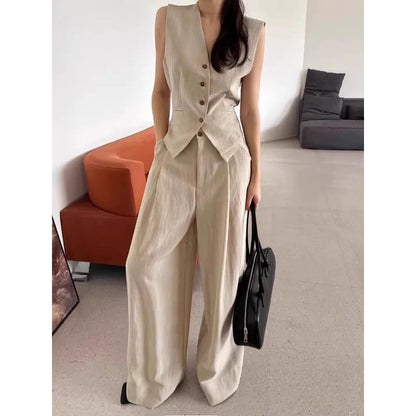 Tailored vest and wide pants set Chic und Stil