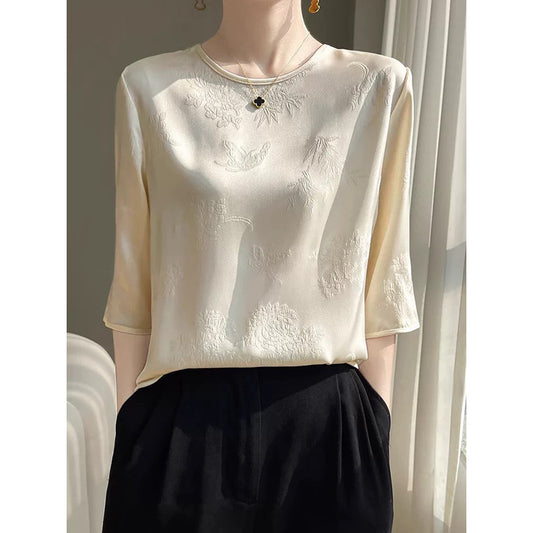 Blouse décontractée brodée pour femmes Chic und Stil