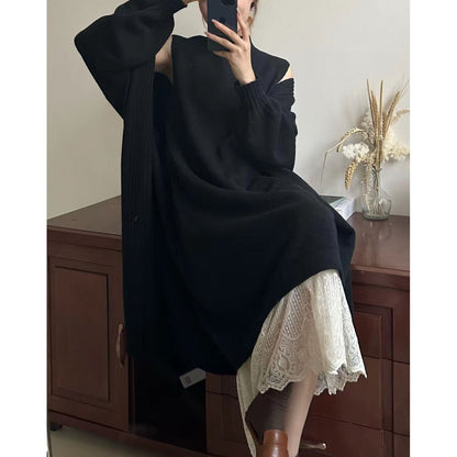Robe en tricot à capuche décontractée pour femmes Chic und Stil
