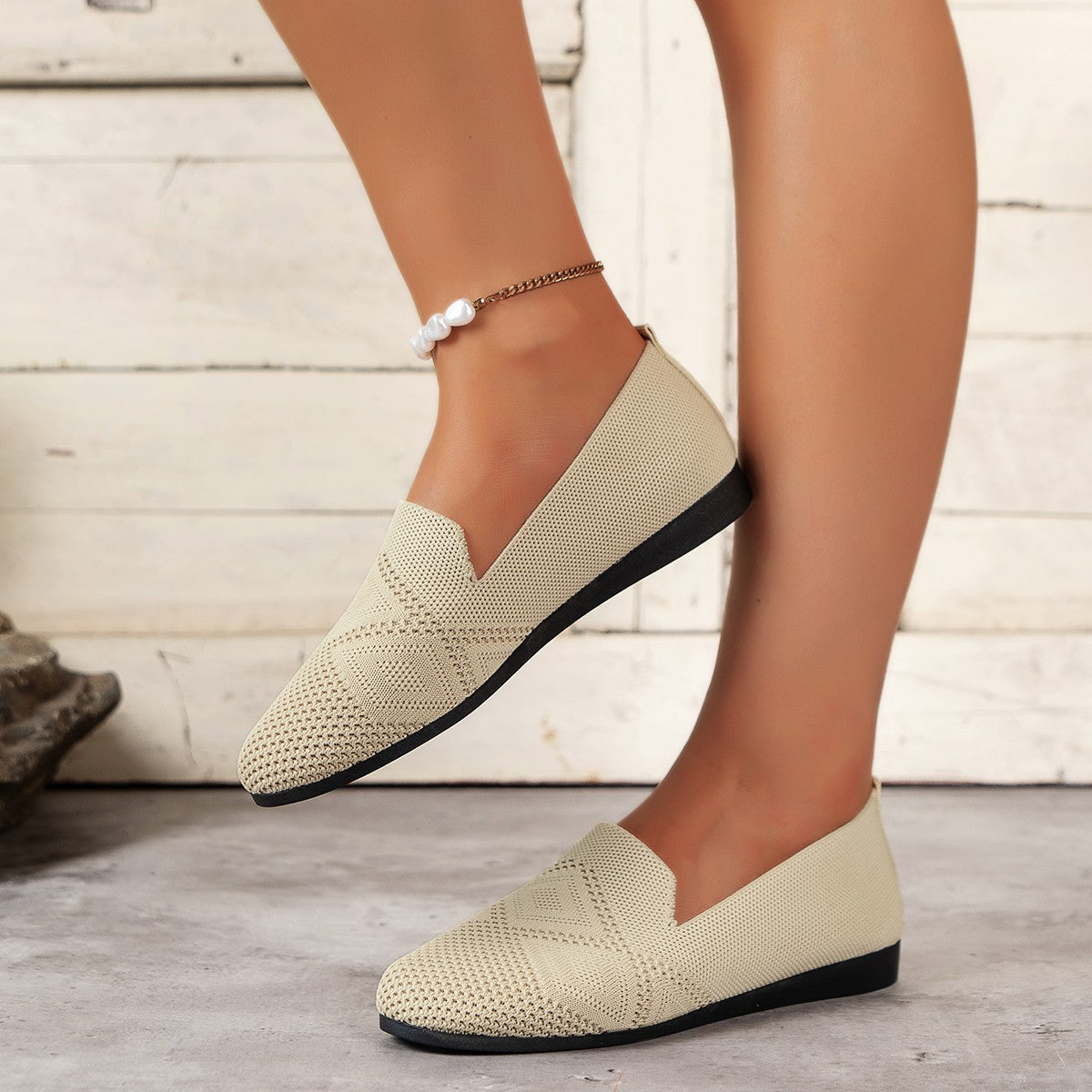 Ballerine respirante pour femmes à enfiler avec semelle flexible Chic und Stil