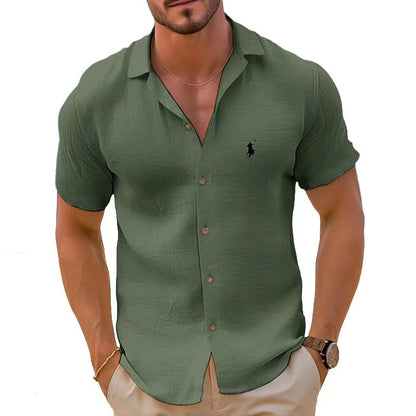 Chemise à manches courtes légère pour homme en tissu respirant Chic und Stil