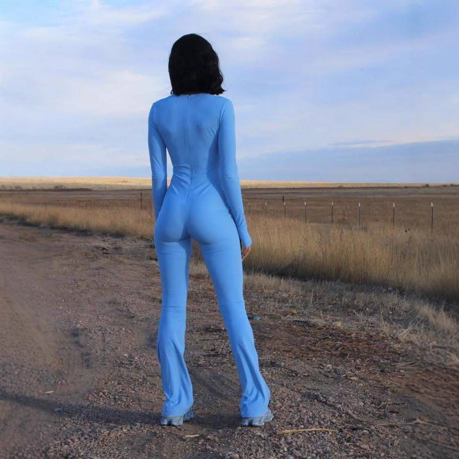 Combinaison sportive pour dames à manches longues et design fluide Chic und Stil