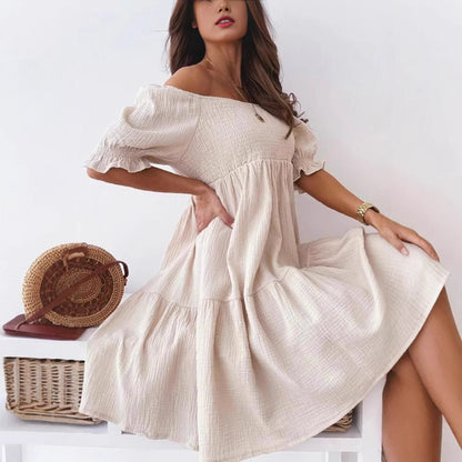 Robe smock à manches bouffantes pour femmes Chic und Stil