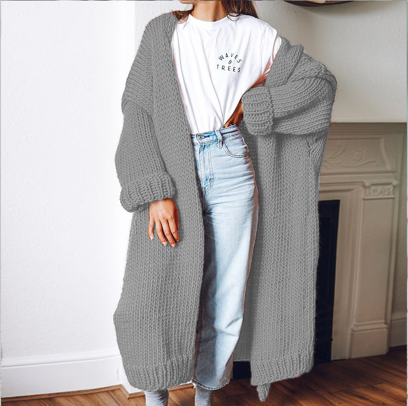 Cardigan long en gros tricot pour femmes avec une coupe décontractée et des manches oversized Chic und Still