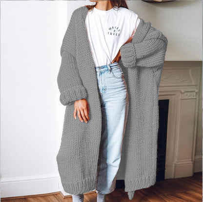 Cardigan long en gros tricot pour femmes avec une coupe décontractée et des manches oversized Chic und Still