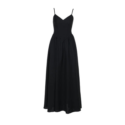Robe maxi à bretelles spaghetti fluide Chic und Stil