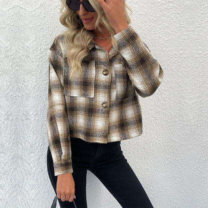 Chemise oversize à carreaux Chic und Stil pour femmes