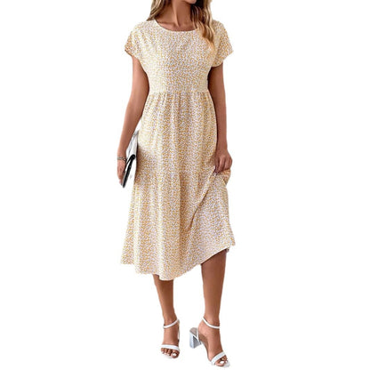 Femme loisir chemisier floral robe midi Chic und Stil