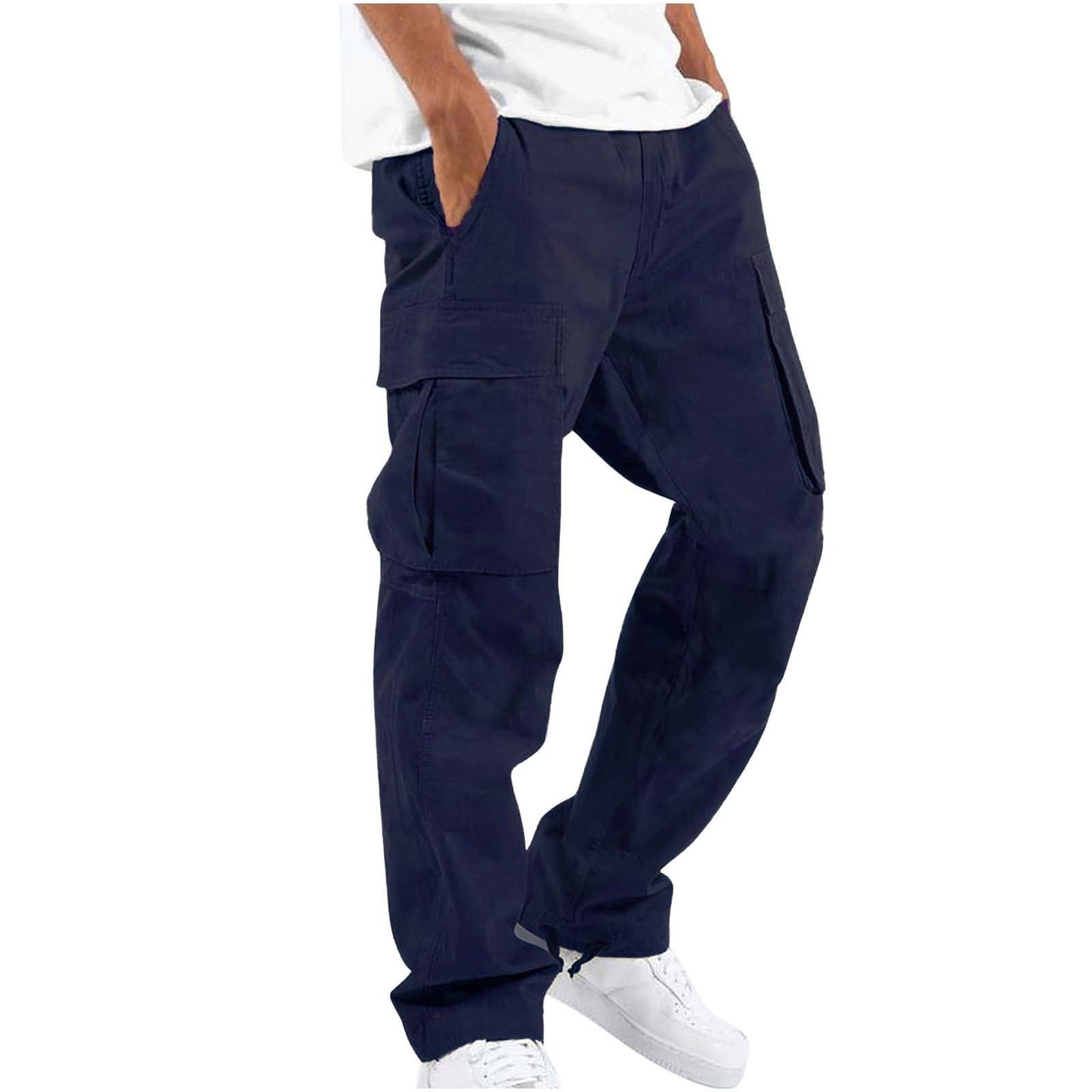 Pantalon cargo pour hommes avec poches latérales pratiques et taille réglable Chic und Stil