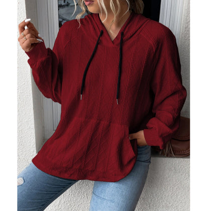 Pull à capuche texturé confortable pour femmes Chic und Stil