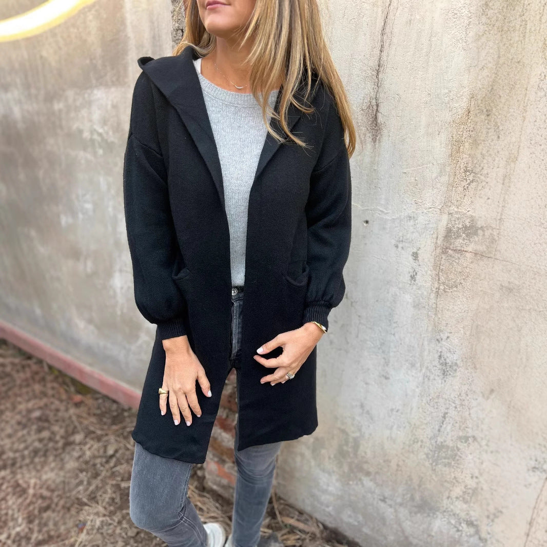 Dames Gilet à manches longues avec capuche Chic und Stil