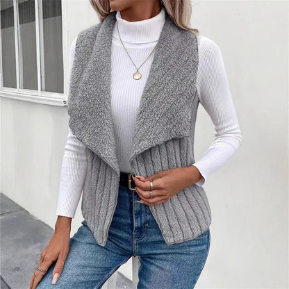 Dames Gilet en Tricot à Devant Ouvert Chic und Stil