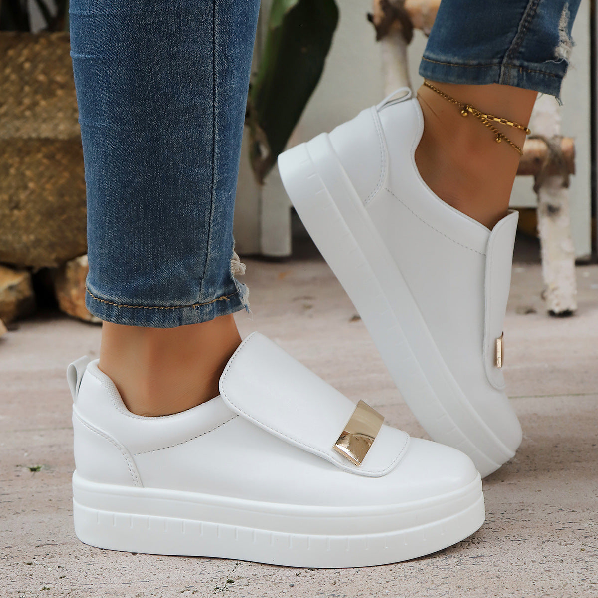 Dames Baskets Slip-On Stylische Chic und Stil