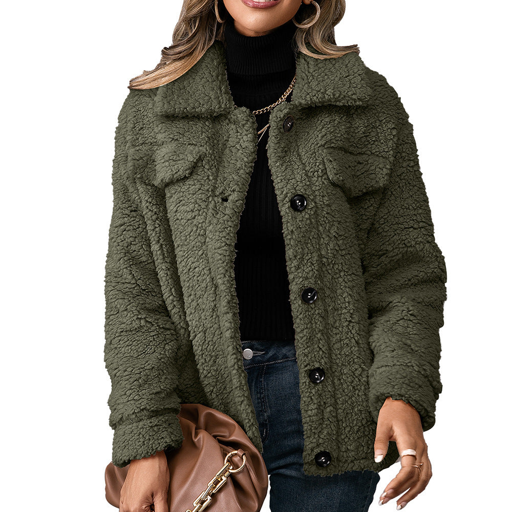 Pull en polaire confortable pour femmes avec col haut et matériau doux Chic und Stil