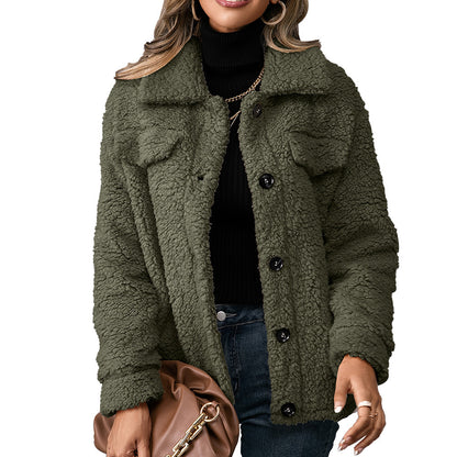Pull en polaire confortable pour femmes avec col haut et matériau doux Chic und Stil