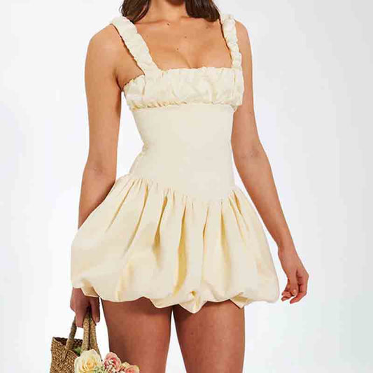 Dames Robe mini ludique avec volant volumineux Chic und Stil