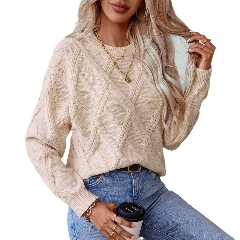 Pull en tricot pour femmes avec un motif losange moderne et un matériau de haute qualité Chic und Stil