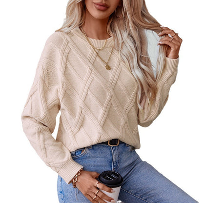 Pull en tricot pour femmes avec un motif losange moderne et un matériau de haute qualité Chic und Stil