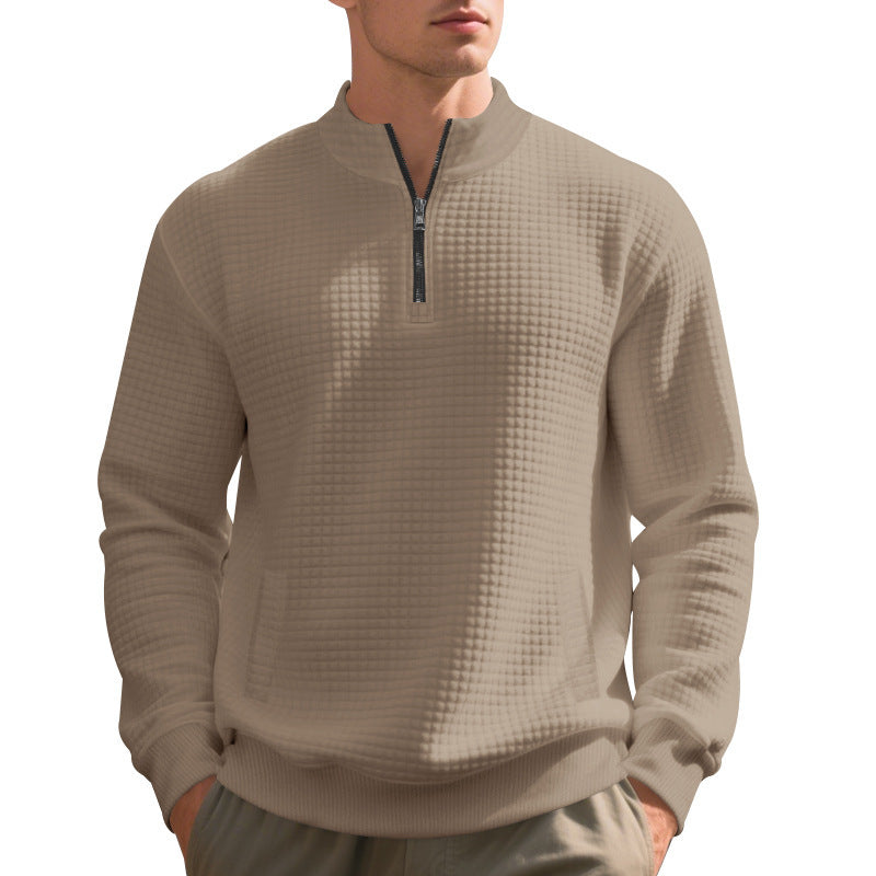 Functional fleece sweater for men with half-zip and side pockets Chic und Stil