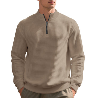 Functional fleece sweater for men with half-zip and side pockets Chic und Stil