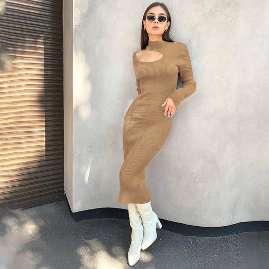 Robe maxi à encolure dégagée pour femmes avec fronces flatteuses Chic und Stil