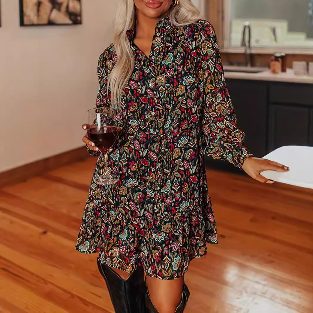 Robe-blouse pour femmes avec design floral Chic und Stil