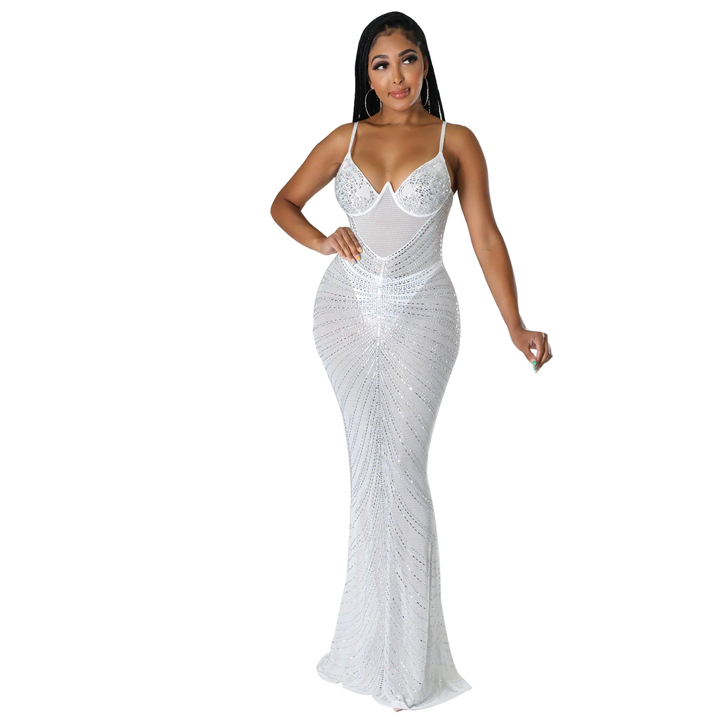 Robe de soirée pailletée scintillante pour femmes Chic und Stil