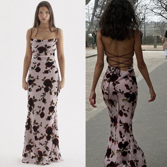 Dames Floral Long Maxi Dress Chic und Stil 1751507272