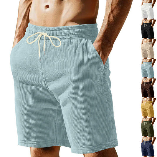 Shorts de sport pour hommes respirants avec taille élastique et cordon de serrage Chic und Stil