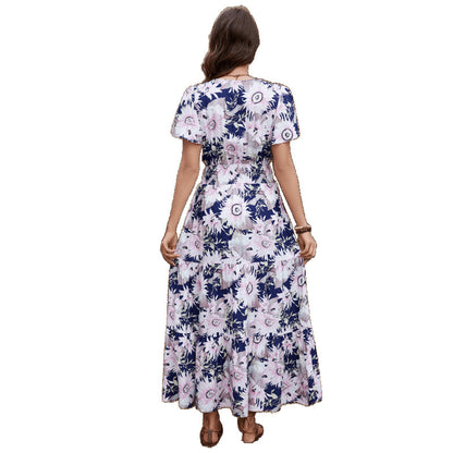 Robe maxi à volants fluides pour femmes Chic und Stil