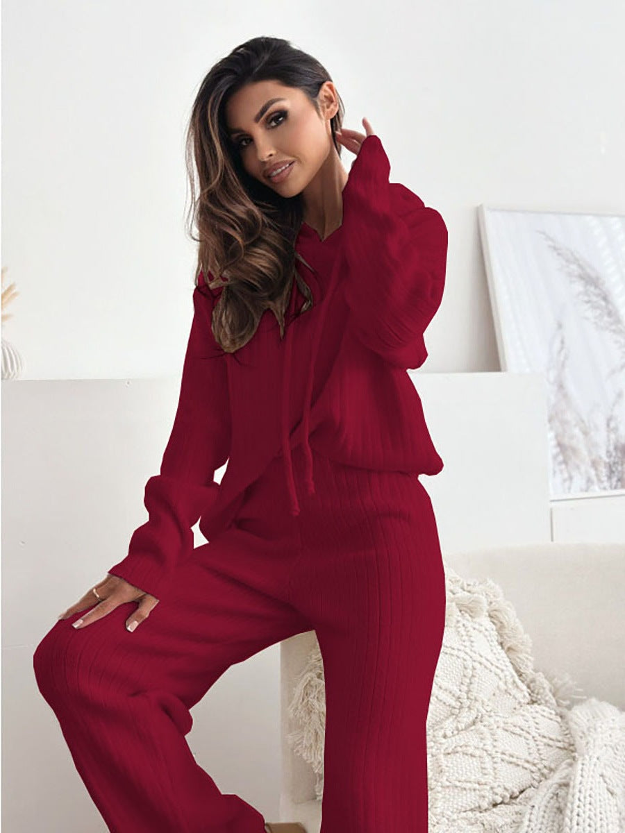 Dames combinaison tricot confortable avec capuche Chic und Stil