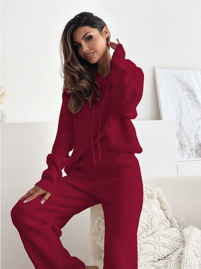 Dames combinaison tricot confortable avec capuche Chic und Stil