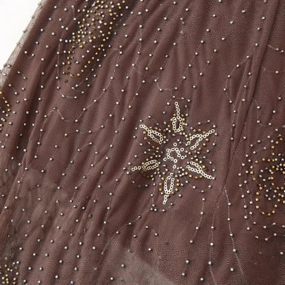 Elegant transparent Palazzohos pants for women with sparkling applications Chic and Style