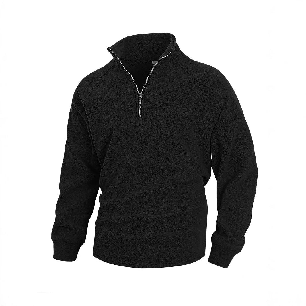 Men's fleece pullover with half-zip Chic und Stil