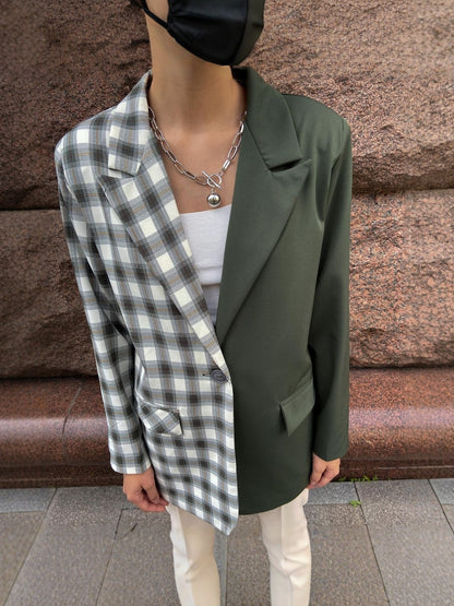 Blazer à carreaux pour femme avec coupe douce Chic und Stil