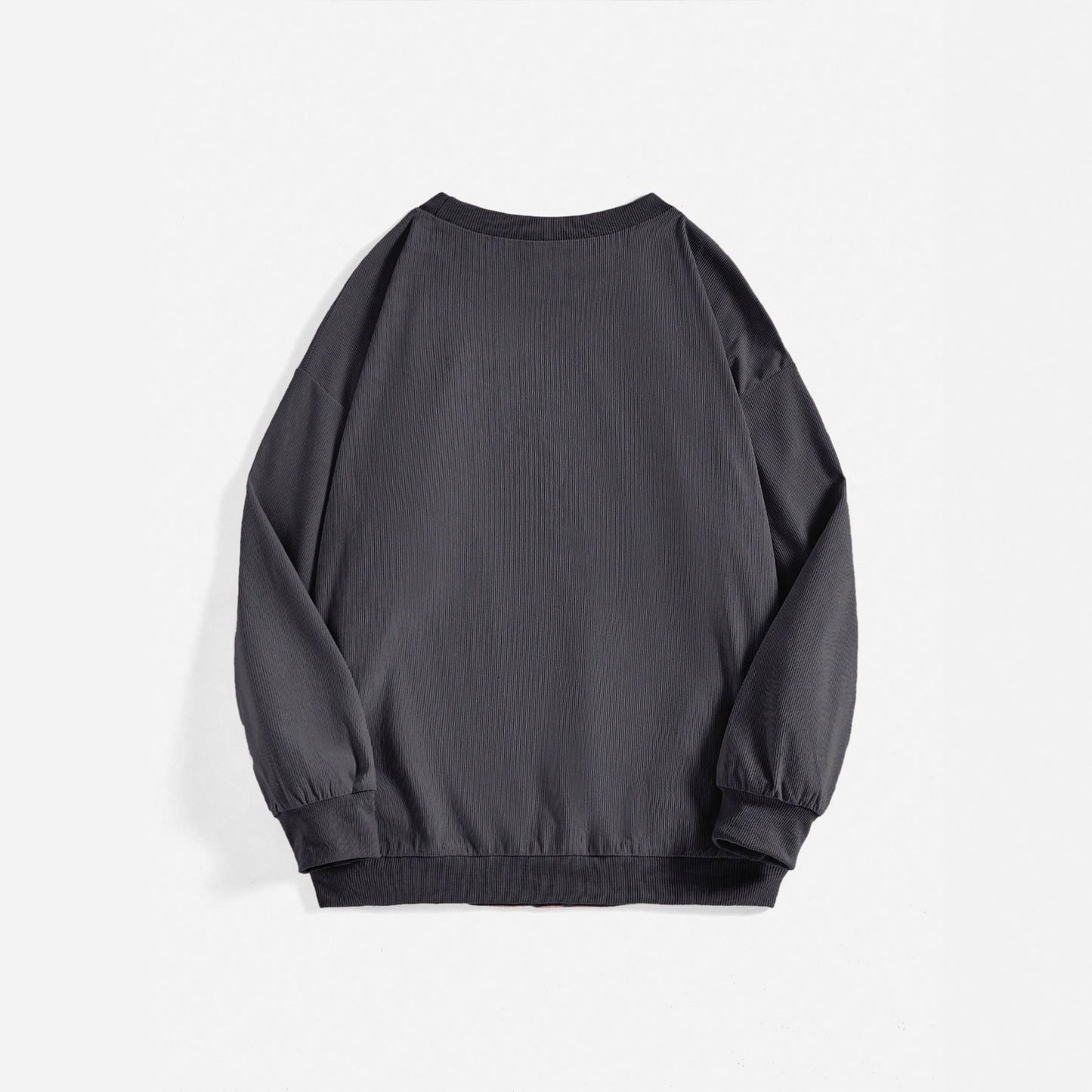 Pull oversized décontracté pour femmes avec impression statement et texture côtelée Chic und Stil