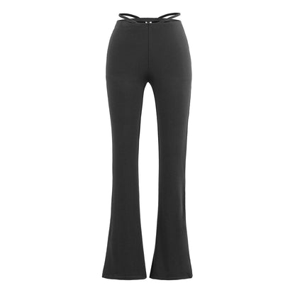 Elegant flared pants for women with a high waist and practical side pockets Chic and Style