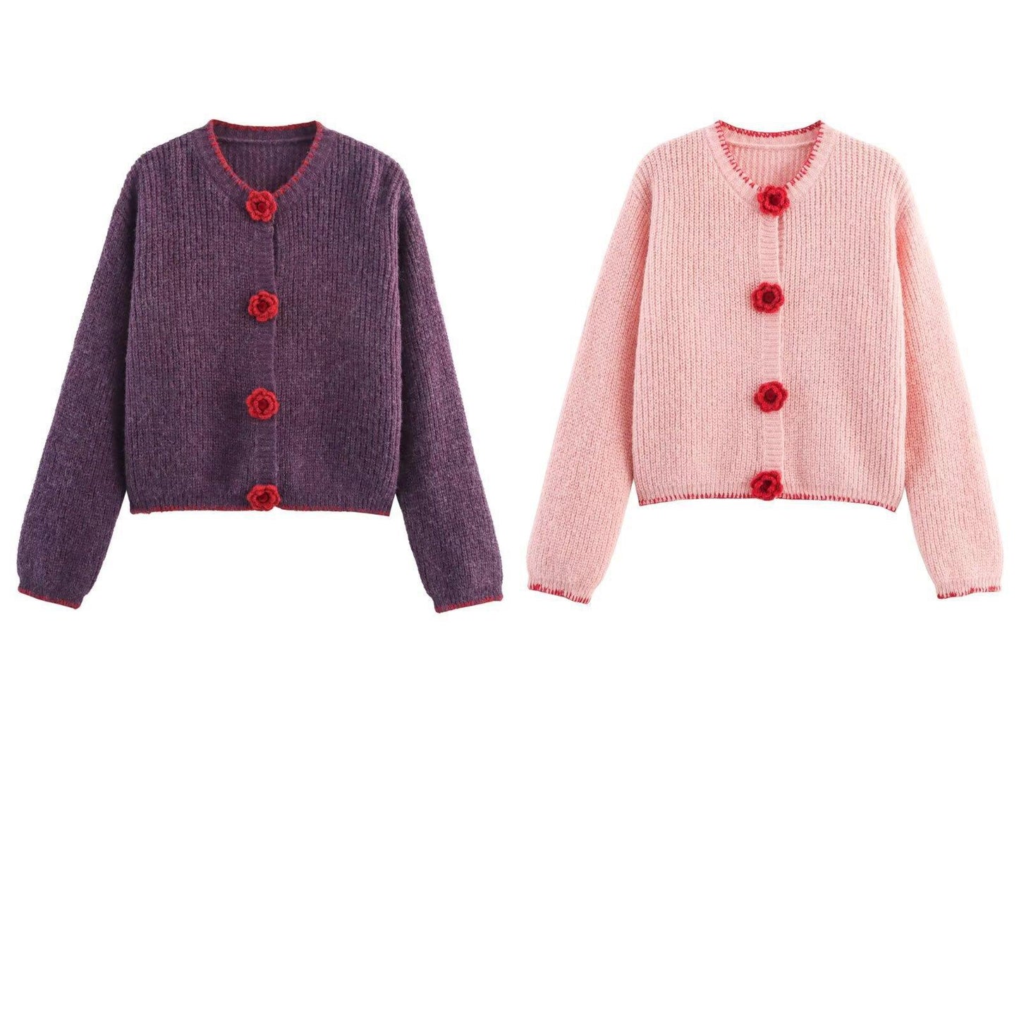 Damen cardigan avec appliqués floraux Chic und Stil