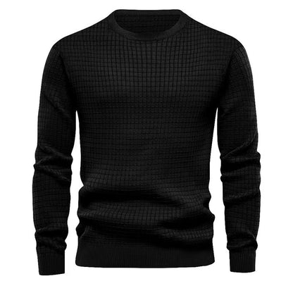 Structured long sleeve pullover for men Chic und Stil
