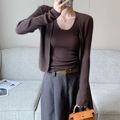 Dames cardigan léger et décontracté avec une fine structure en rib Chic und Stil