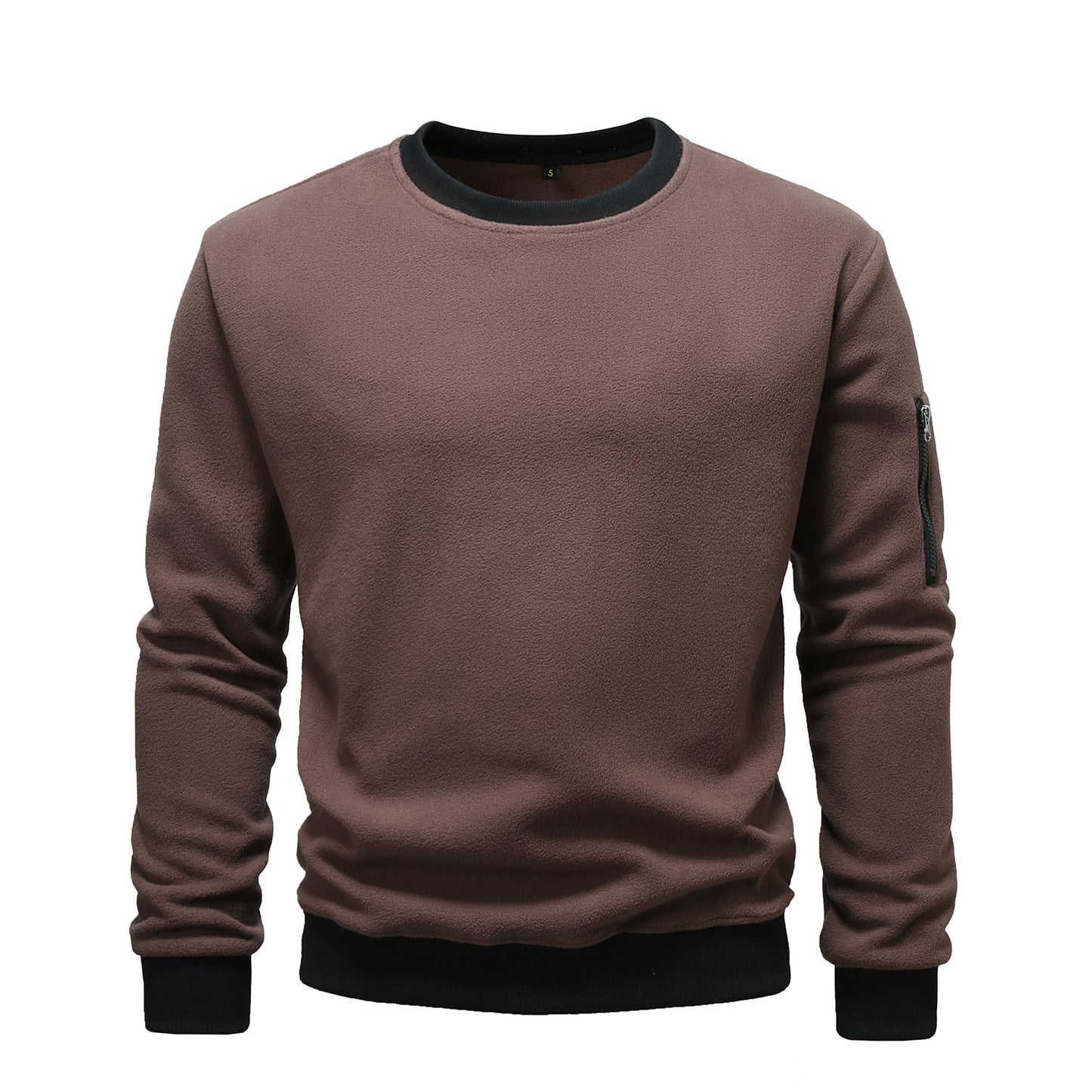 Comfortable fleece pullover for men with zip pocket Chic and Style