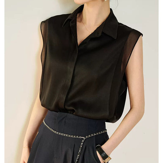 Blouse sans manches transparente Chic und Stil pour femmes