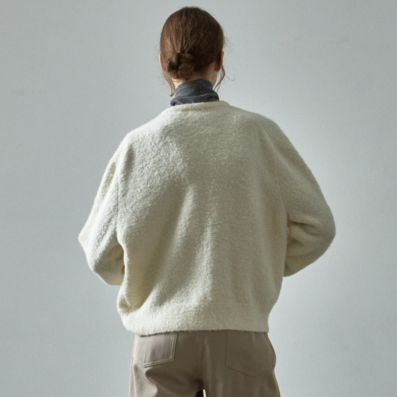 Dames gilet en tricot douillet avec fermeture à boutons et coupe oversized Chic und Stil