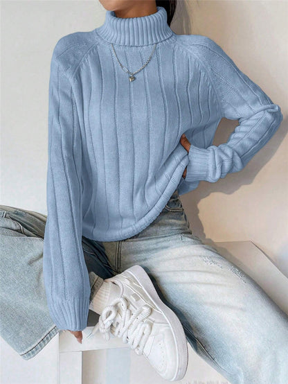 Pull en tricot pour femmes avec col montant Chic und Stil