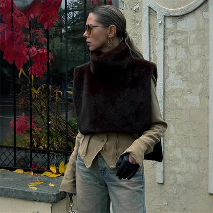 Dames Élégante et douillette Gilet Chic und Stil