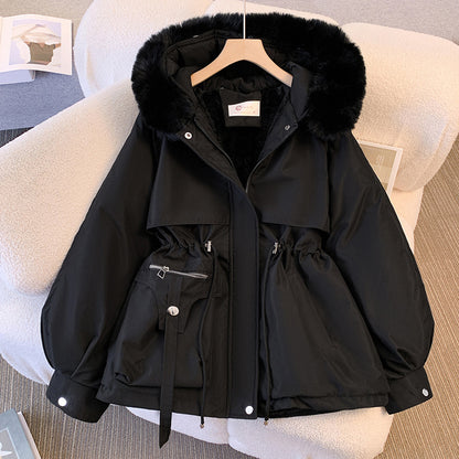 Dames élégante manteau d'hiver avec col en fausse fourrure amovible Chic und Stil