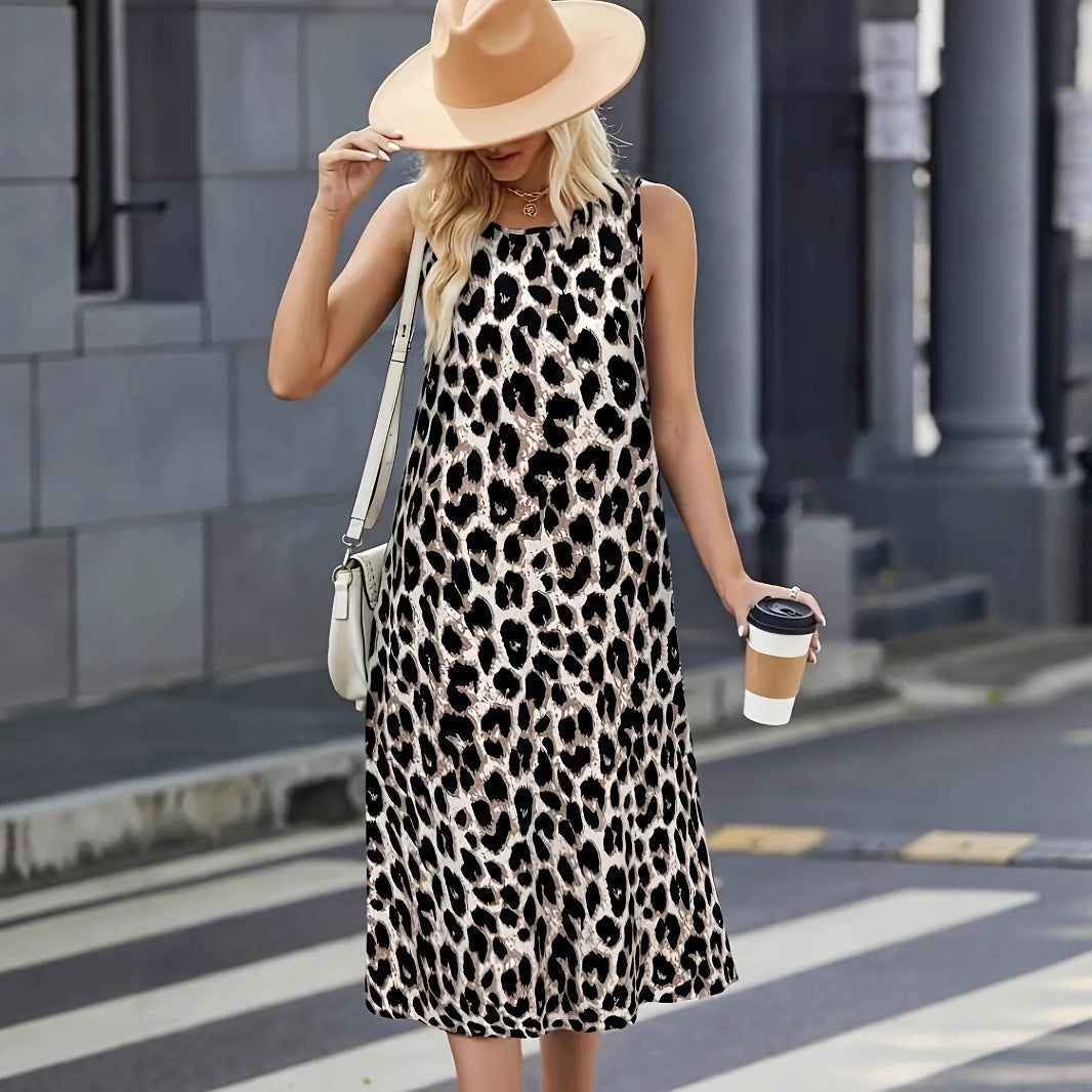Robe d'été pour femmes avec un motif léopard tendance et poches pratiques Chic und Stil