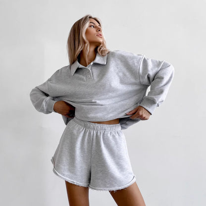 Ensemble de polo décontracté pour dames et shorts Chic und Stil