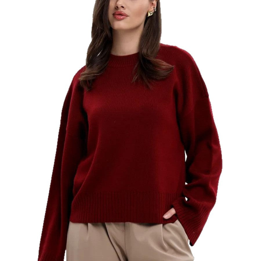 Dames Pull ample confortable avec motif côtelé texturé Chic und Stil