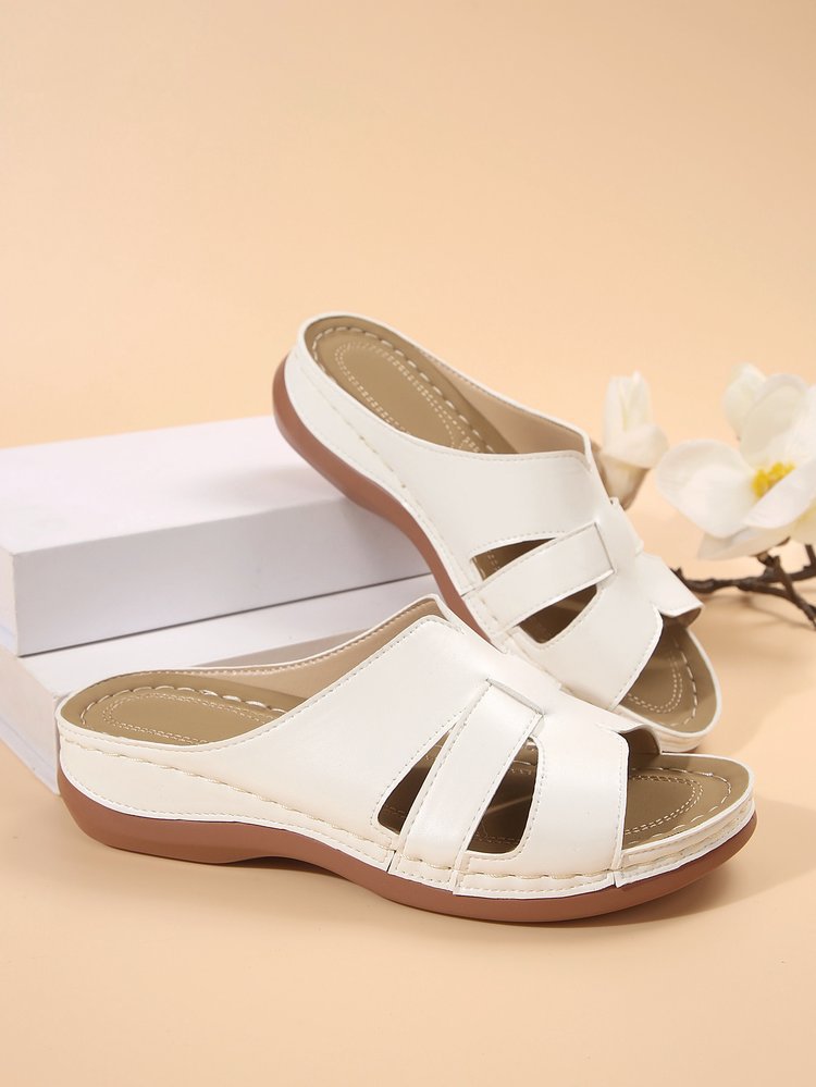 Chaussons confortables pour dames avec semelle ergonomique et bandes tendance Chic und Stil